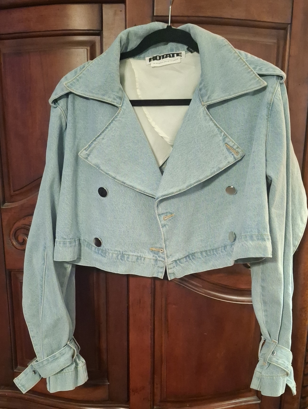 Noize Light Blue Cropped Denim Jacket